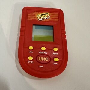 2001 Mattel Electronic Uno Handheld Card Game Pocket Travel Size